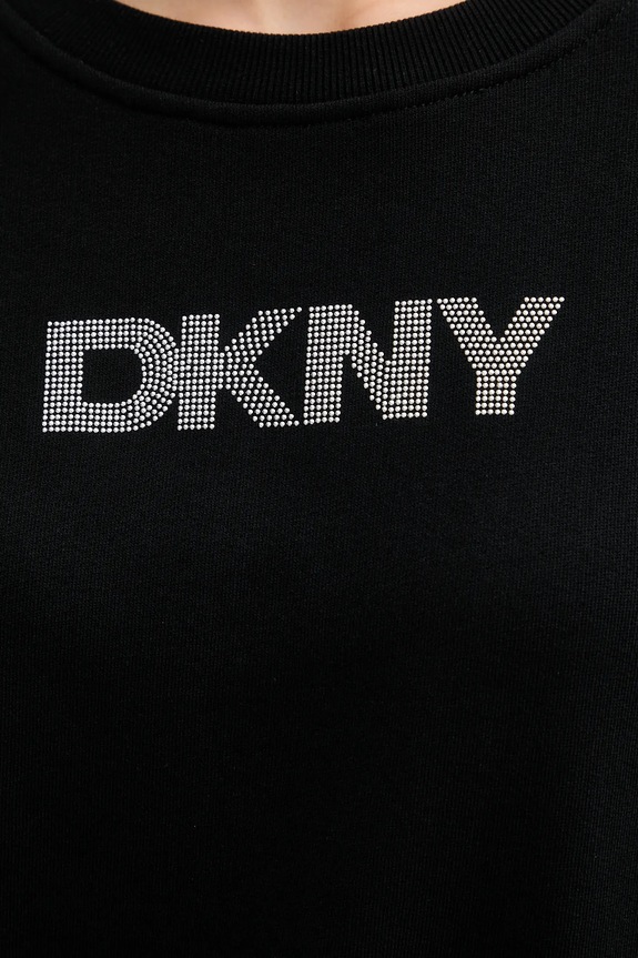 Bavlnená mikina Dkny LOGO TERRY DP5T1370 čierna