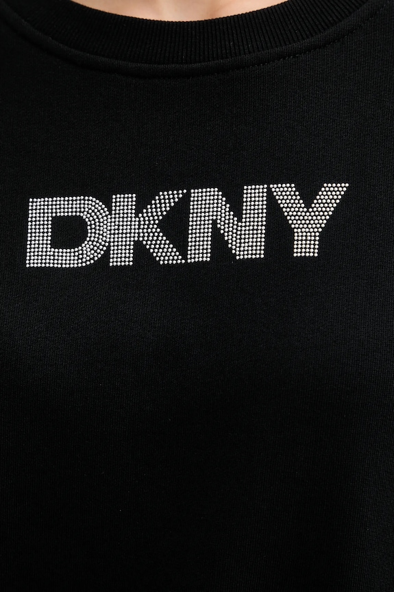 Bavlnená mikina Dkny LOGO TERRY DP5T1370 čierna
