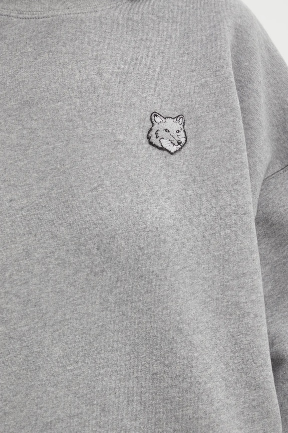 Maison Kitsuné cotton sweatshirt Bold Fox Head Patch gray MW00315KM0321