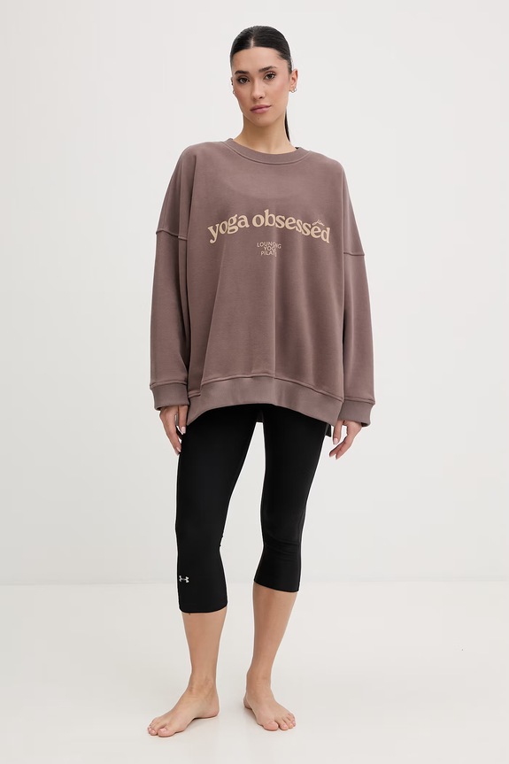 JOYINME bluza oversize damska bawełniana z elastanem Kind Oversize.Kind.Yoga brązowy SS26