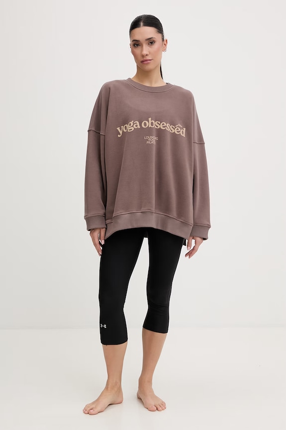 JOYINME bluza oversize damska bawełniana z elastanem Kind Oversize.Kind.Yoga brązowy SS26