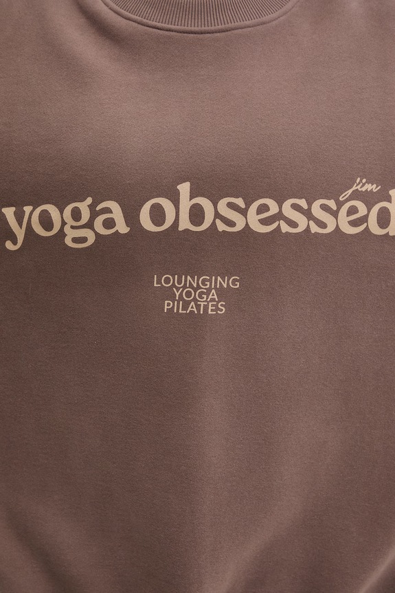 JOYINME bluza oversize damska bawełniana z elastanem Kind Oversize.Kind.Yoga brązowy