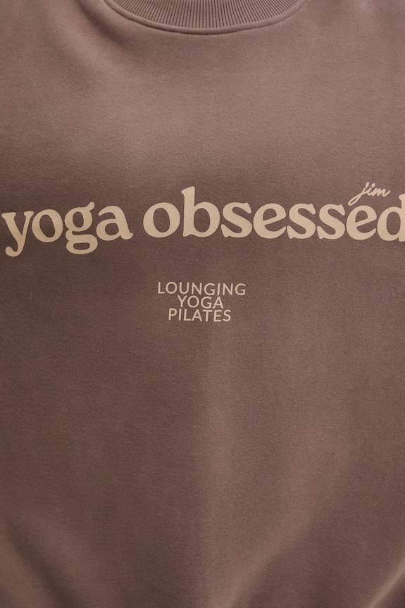 JOYINME bluza oversize damska bawełniana z elastanem Kind Oversize.Kind.Yoga brązowy