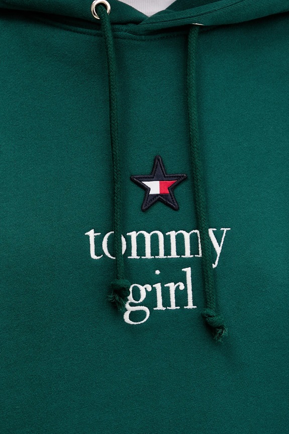 Pamučna dukserica Tommy Jeans DN0DN00099 zelena
