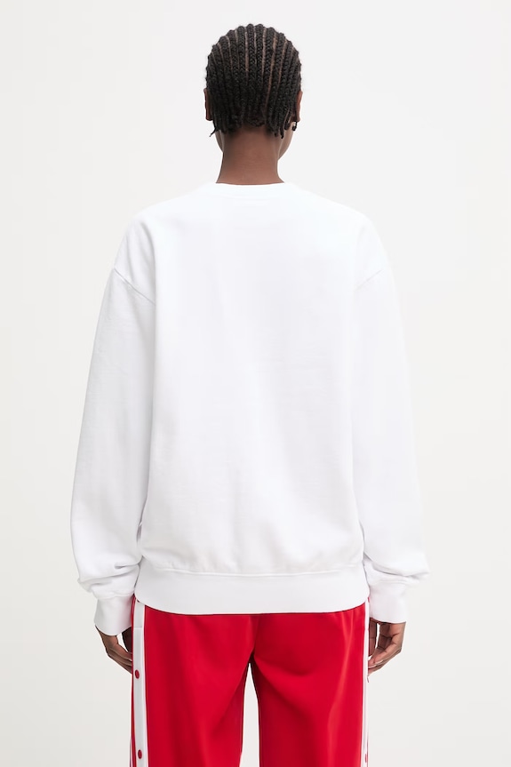 Ρούχα Sporty & Rich Run Club μπλούζα oversize βαμβακερή Γυναικεία ST07164172WH01 λευκό
