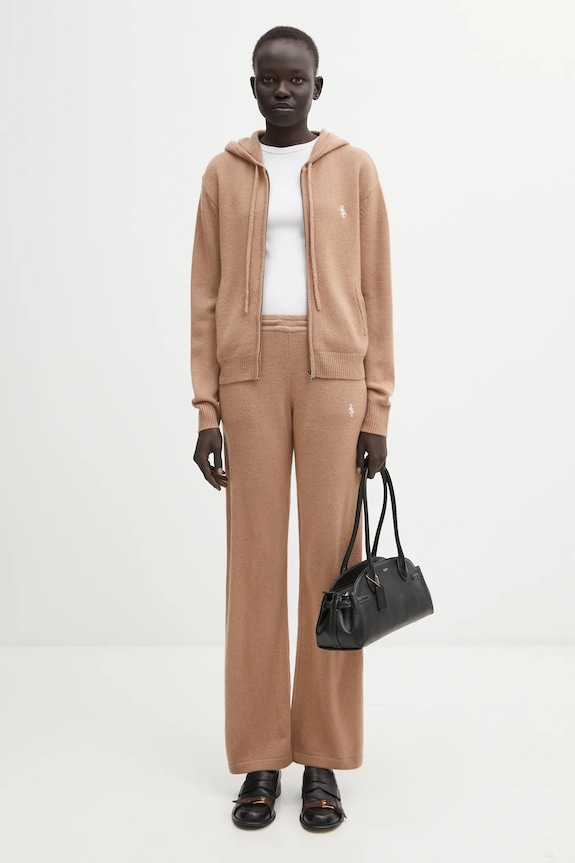 Вовняний кардиган Sporty & Rich SRC Cashmere CA00264302BE02 коричневий