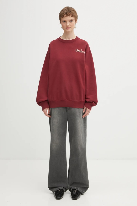 Хлопковая кофта Sporty & Rich Soho ST07162083RE10 бордо