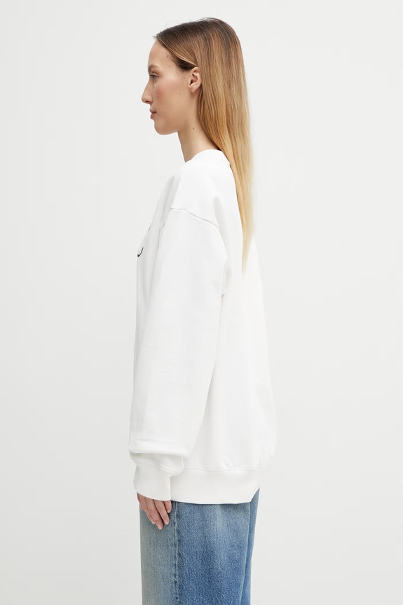 Sporty & Rich bluza bawełniana Nautical Embroidered ST07163177WH01 beżowy AW25