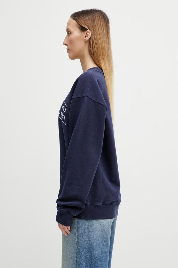 Sporty & Rich bluza bawełniana Yale Ivy ST071611681BL106 granatowy AW25