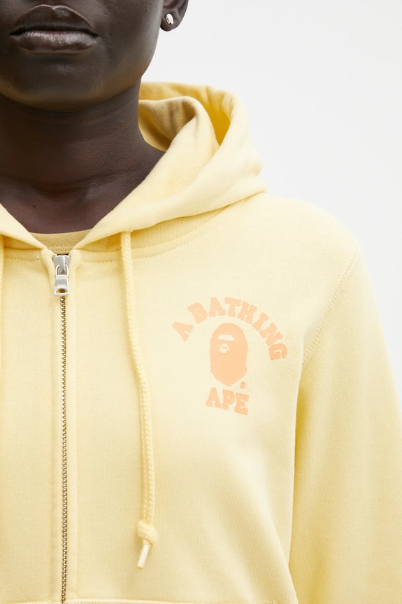 Хлопковая кофта A Bathing Ape College Hoodie жёлтый 1L30215009