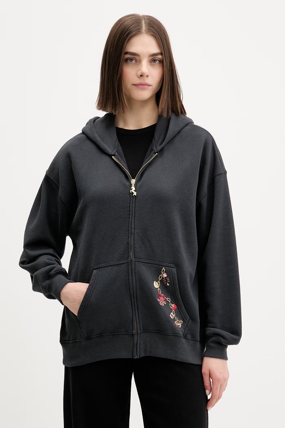 Μπλούζα Hollister Co. απλικέ γκρί KI352.5262.908