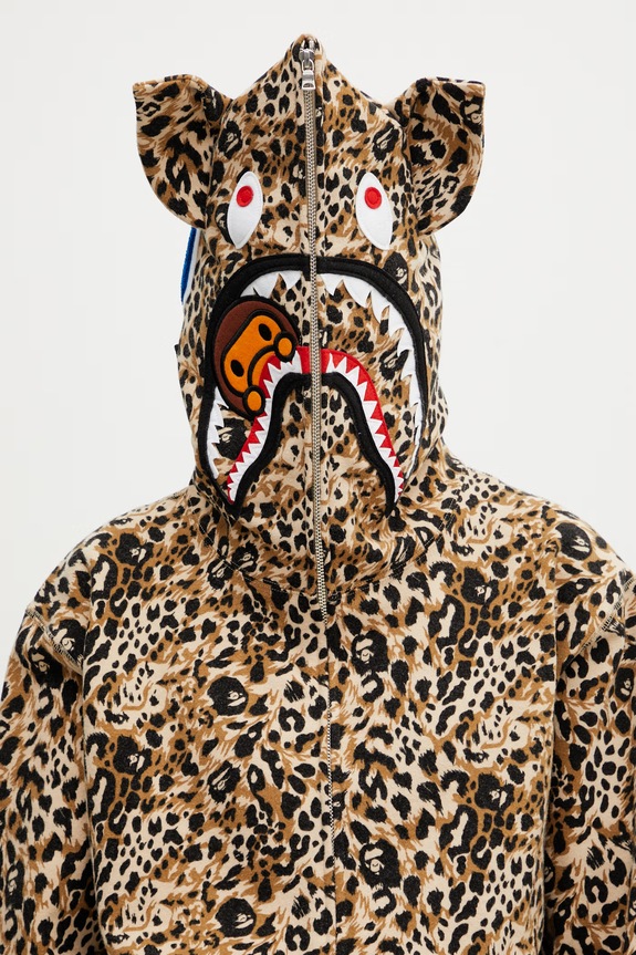 A Bathing Ape felpa in cotone Milo Shark beige 002ZPL802001L