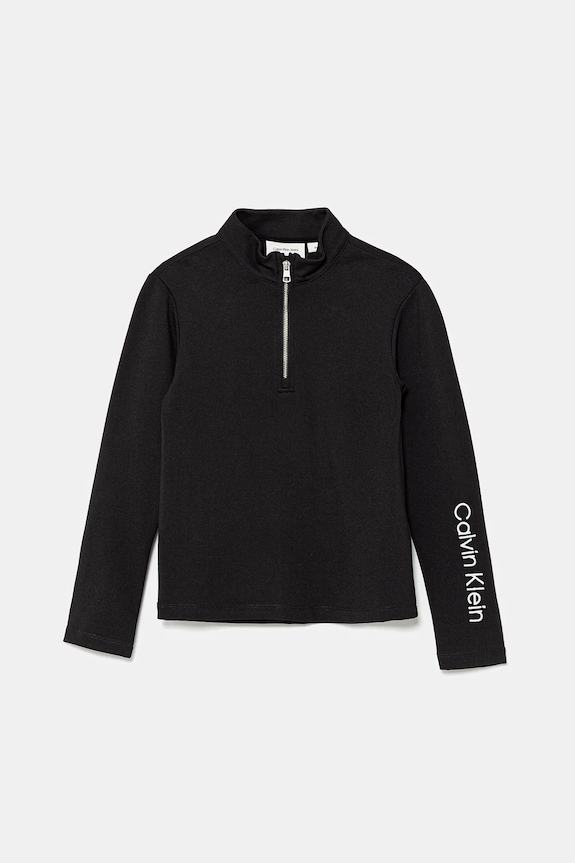 Detská mikina Calvin Klein Jeans s elastanom čierna IG0IG02978.9BYA