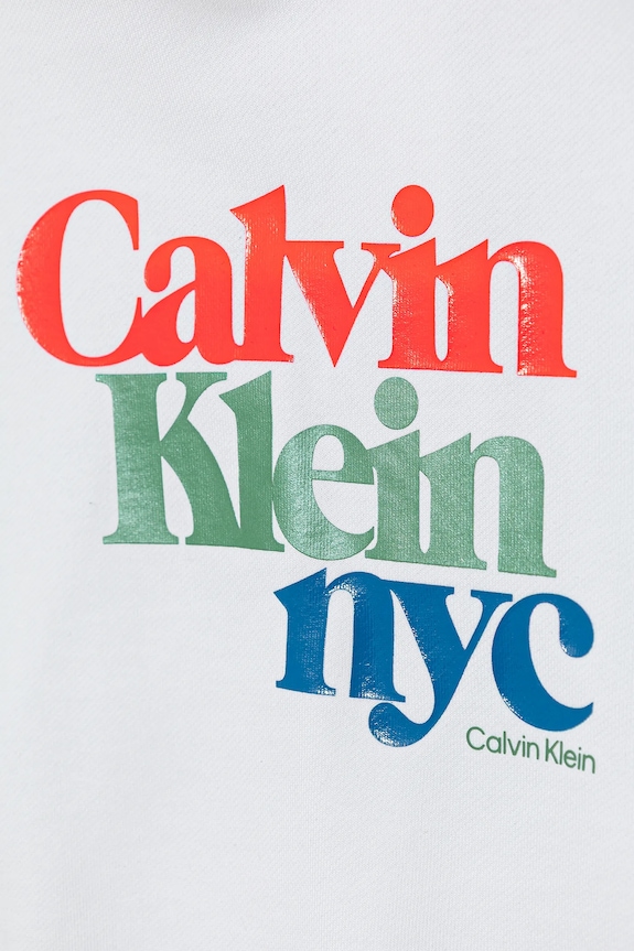 Κοριτσίστικα Παιδική βαμβακερή μπλούζα Calvin Klein Jeans IG0IG02989.9BYA λευκό