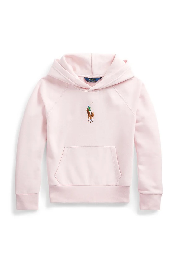 Polo Ralph Lauren hanorac de bumbac pentru copii 313844838025 roz AW25