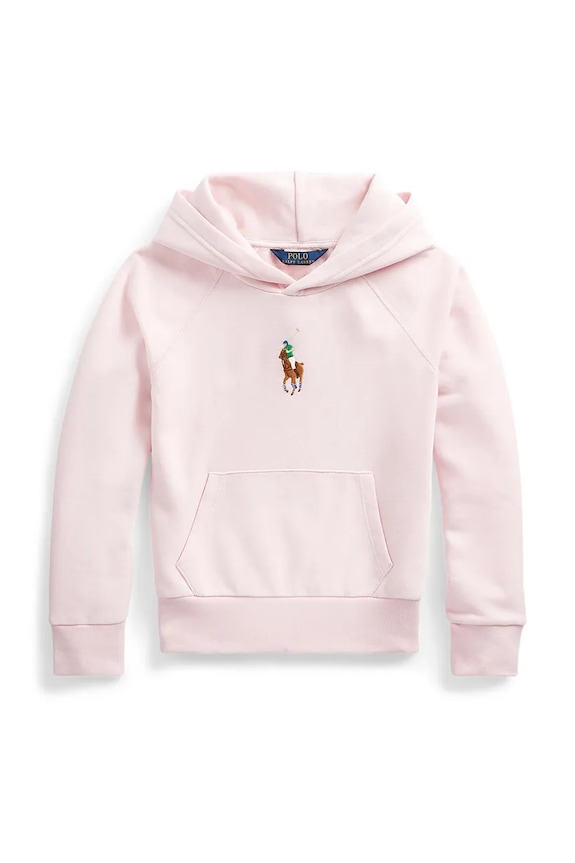 Polo Ralph Lauren hanorac de bumbac pentru copii 313844838025 roz AW25