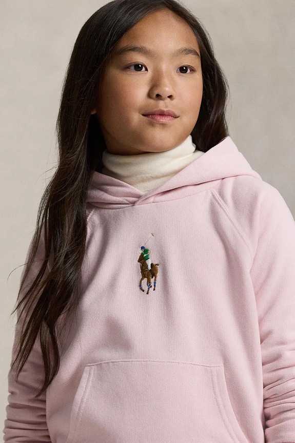 Polo Ralph Lauren hanorac de bumbac pentru copii 313844838025 roz