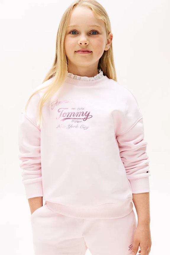 Tommy Hilfiger bluza bez kaptura różowy KG0KG08683.116.122.9BYA