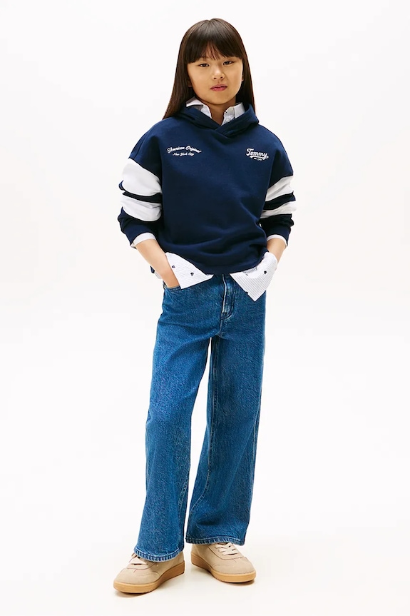 Fete Tommy Hilfiger bluză copii KG0KG08687.122.9BYA bleumarin