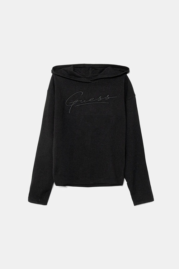Dječja dukserica Guess s kapuljačom crna J5RR13.Z3KS0.9BYA