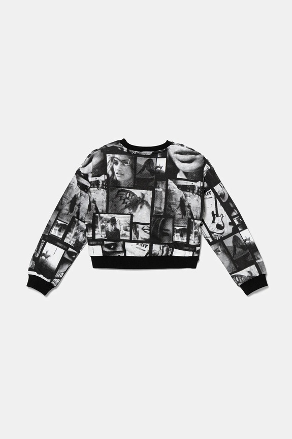 Παιδική βαμβακερή μπλούζα Guess J5YQ03.KA6R4.9BYA μαύρο AW25