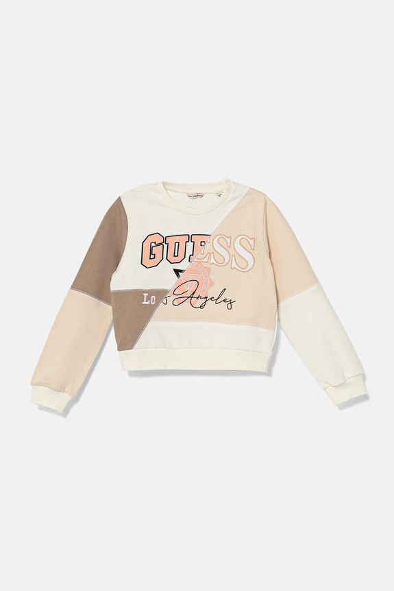 Guess hanorac de bumbac pentru copii imprimeu bej J5YQ04.KA6R4.9BYA