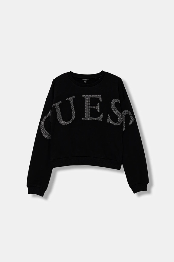 Guess hanorac de bumbac imprimeu negru J5YQ09.KAV34.9BYA
