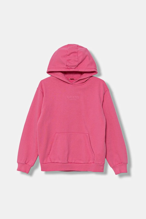 Guess bluza bawełniana dziecięca bawełna różowy J5YQ21.KAV34.9BYA