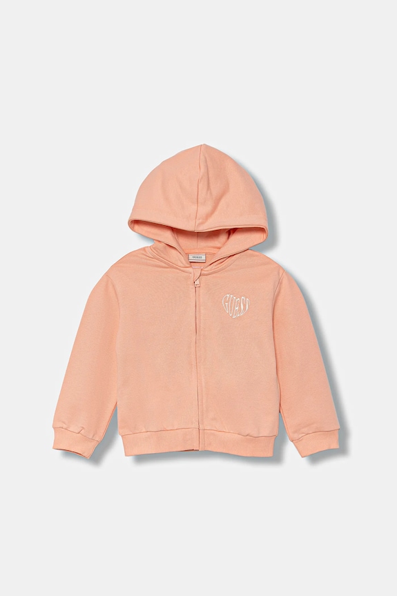 Guess hanorac de bumbac pentru copii imprimeu portocaliu K5YQ05.KAD74.9BYA