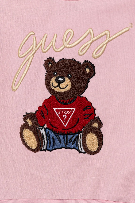 Dziewczynka Guess bluza bawełniana dziecięca H5YT00.KAX74.G.9BYA różowy