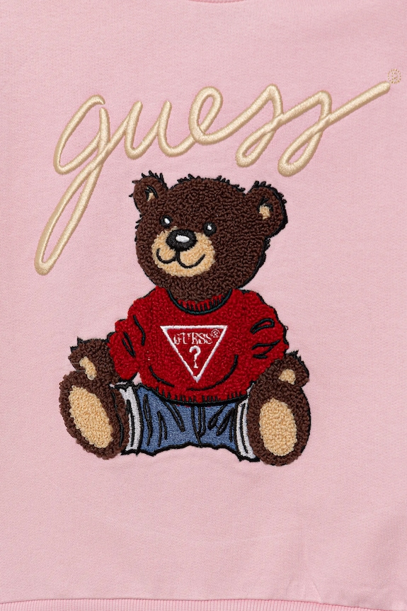 Dziewczynka Guess bluza bawełniana dziecięca H5YT00.KAX74.G.9BYA różowy