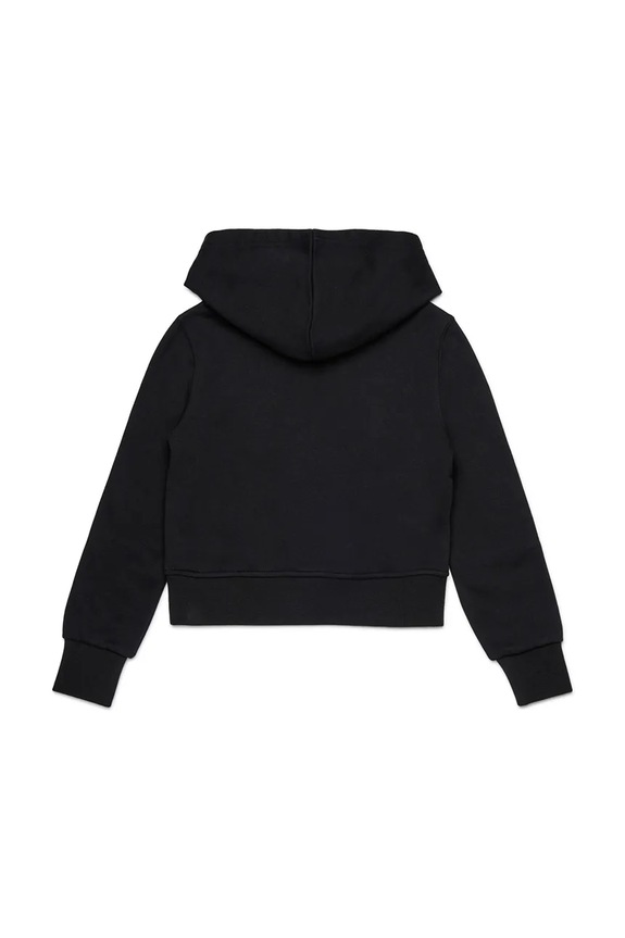 Otroški bombažen pulover Diesel SASYHOOD SWEAT-SHIRT J02416 črna AW25