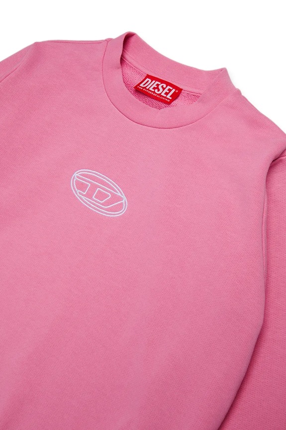 DÍVKA Dětská bavlněná mikina Diesel SVALSY SWEAT-SHIRT J02417 růžová