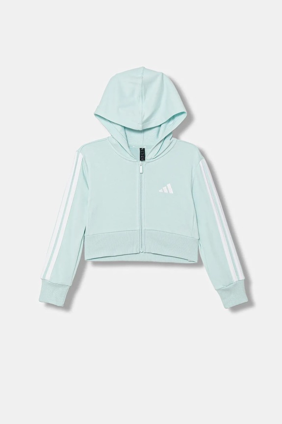 Dječja dukserica adidas JY4984 tirkizna AW25