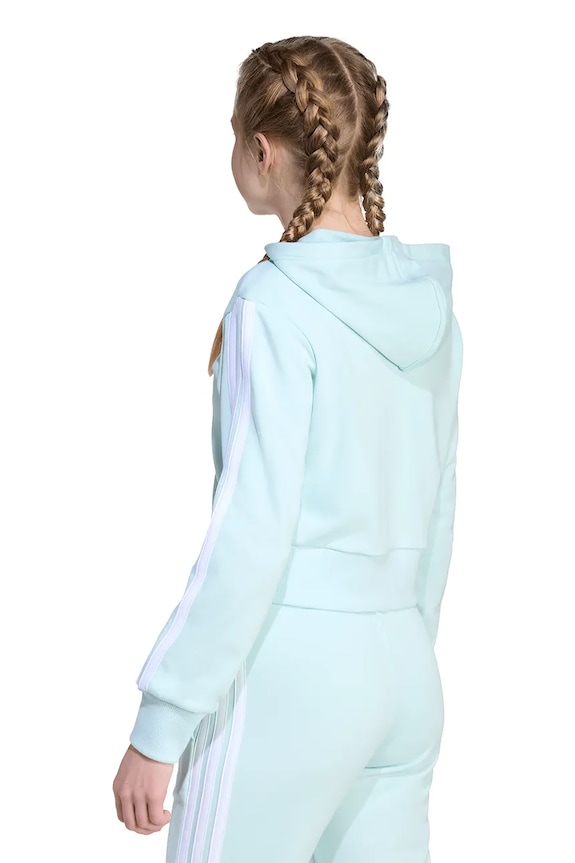 Dječja dukserica adidas JY4984 tirkizna