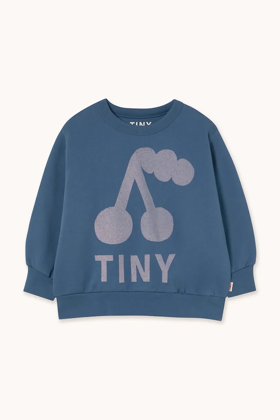 Дитяча бавовняна кофта Tinycottons CHERRY GRAPHIC SWEATSHIRT AW25.279 блакитний AW25