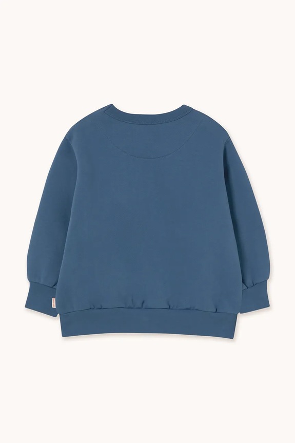 Дівчинка Дитяча бавовняна кофта Tinycottons CHERRY GRAPHIC SWEATSHIRT AW25.279 блакитний