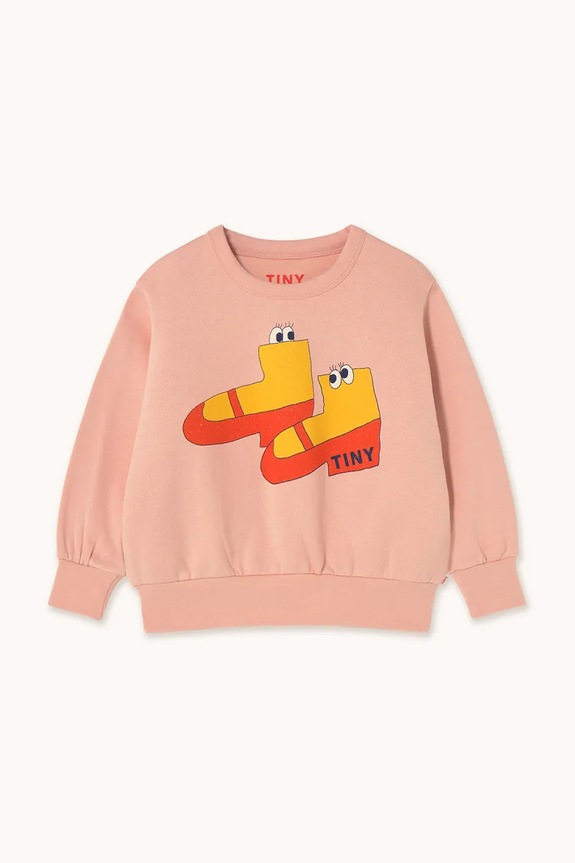 Otroški bombažen pulover Tinycottons WALK GRAPHIC SWEATSHIRT AW25.286 oranžna AW25