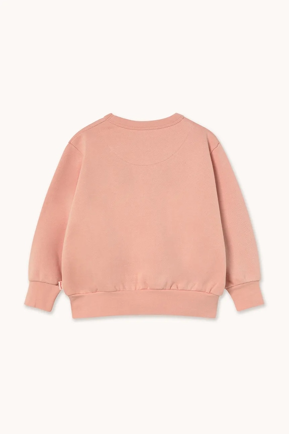 Deklice Otroški bombažen pulover Tinycottons WALK GRAPHIC SWEATSHIRT AW25.286 oranžna
