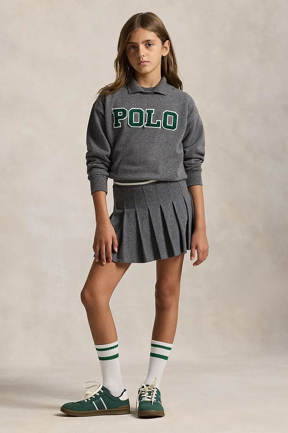 Dětská mikina Polo Ralph Lauren šedá 313979022001