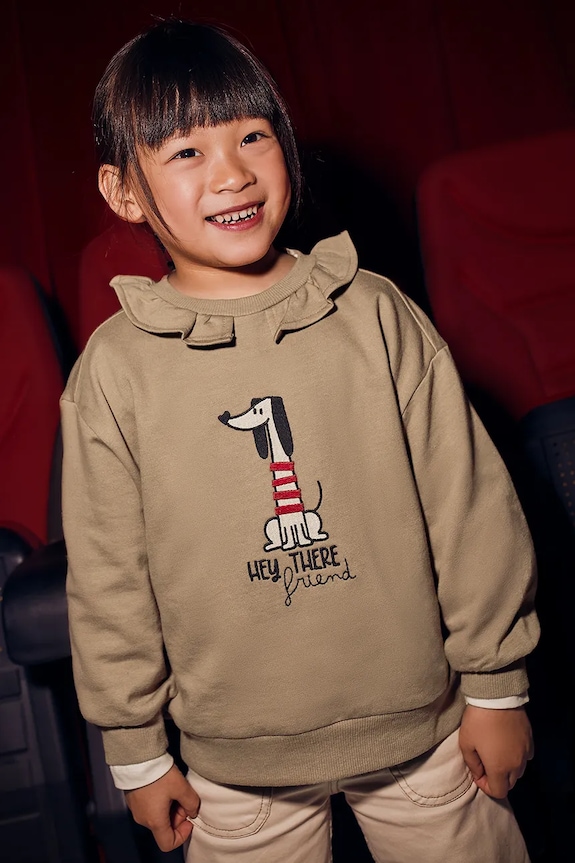 Dječja pamučna dukserica Mayoral s elastinom smeđa 4430.6E.Mini.9BYA