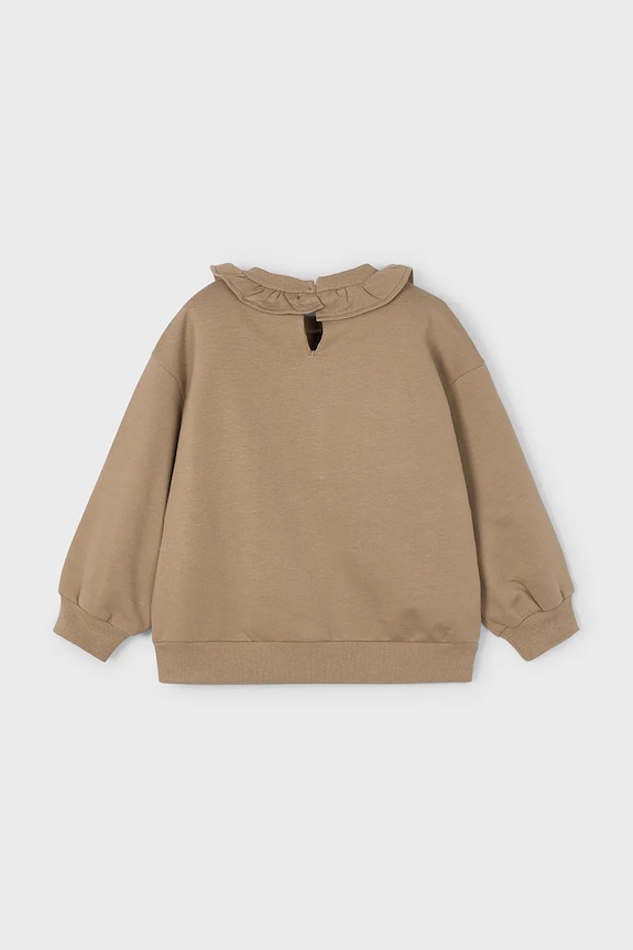 Djevojčice Dječja pamučna dukserica Mayoral 4430.6E.Mini.9BYA smeđa