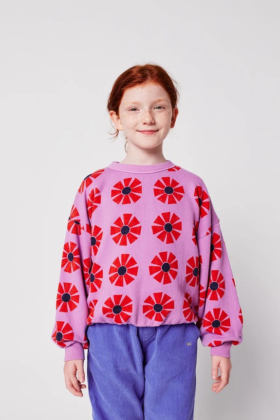 Detská bavlnená mikina Bobo Choses Kaleidoscope 225AC038 fialová