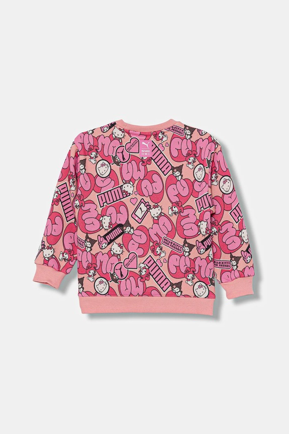 Detská mikina Puma PUMA X HELLO KITTY & FRIENDS Relaxed AOP Crew FL 632392 ružová AW25