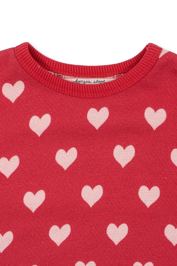 Dievča Detská bavlnená mikina Konges Sløjd LOUPY LOU SWEAT SHIRT OCS KS103874.9BYA červená