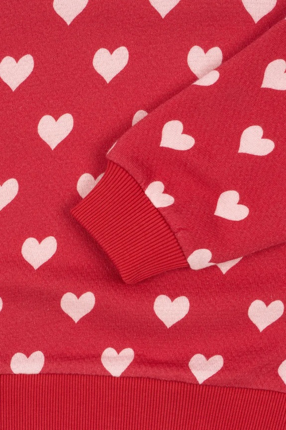 Detská bavlnená mikina Konges Sløjd LOUPY LOU SWEAT SHIRT OCS červená KS103874.9BYA