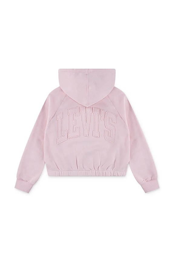 Levi's bluza dziecięca MEET AND GREET FULL ZIP HO 1EN479 różowy AW25
