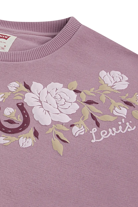 Κοριτσίστικα Παιδική μπλούζα Levi's ROSE FRONT TUCK CREW 3EP015 ροζ