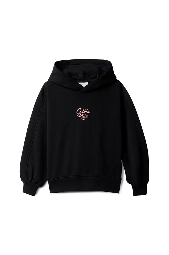 Detská bavlnená mikina Calvin Klein Jeans IG0IG03016.128.170.9BYA čierna AW25