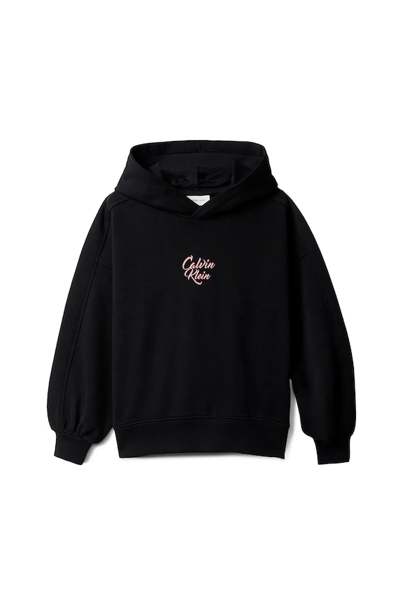 Detská bavlnená mikina Calvin Klein Jeans IG0IG03016.128.170.9BYA čierna AW25